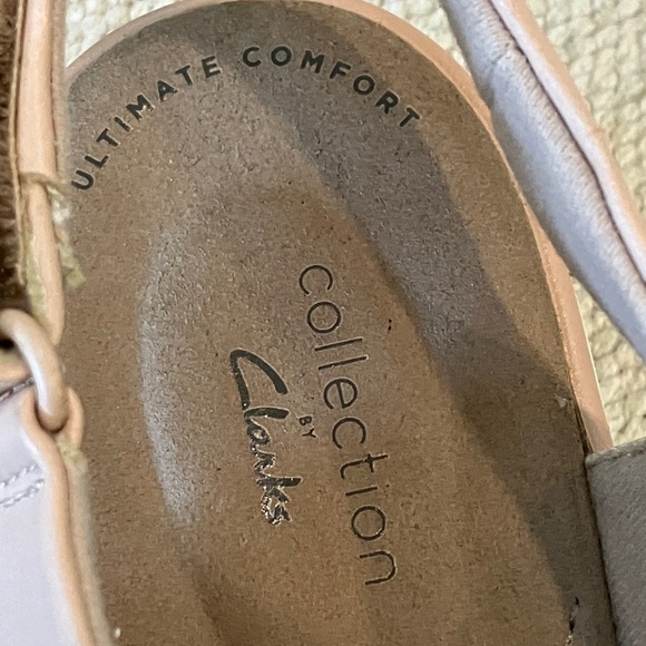 Clarks Women's size 6 1/2  dusty rose Blush Sandals with Velcro at ankle - Picture 3 of 16